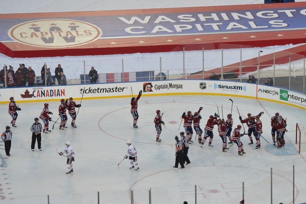 The Capitals’ celebrate their 3-2 win over the Blackhawks in the Winter Classic. The Capitals improved to 2-0 all time in the Winter Classic, beating the Penguins in Pittsburgh in 2010. “The whole day was unbelievable,” Alex Ovechkin said. “It has been outstanding. The atmosphere on the ice, since the first second was unreal. It's a good experience we’ll remember for all our lives, and I'm pretty sure I'm going to watch this hockey game. And we'll enjoy it.” (Chris Swanson)