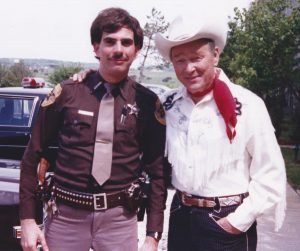 Doug Poppa with singing cowboy legend Roy Rogers, 1980.