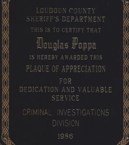 1986 Criminal Investigator of the Year Award