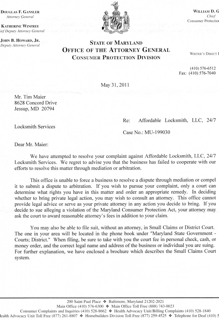 Locksmith lunacy - Baltimore Post-Examiner
