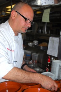 Chef Guillermo Pernot in the kitchen of Cuba Libre restaurant, Washington.