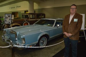 At the 2017 Baltimore International Auto Show: Robert Meekins with his Diamond Blue 1978 Lincoln Continental Mark V. (Anthony C. Hayes)