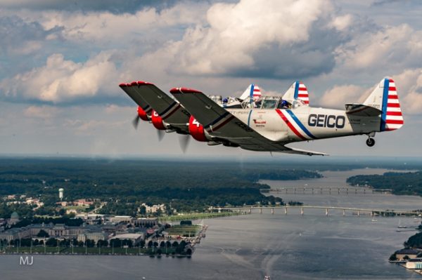 GEICO Skytypers buzz Annapolis, prep for Joint Base Andrews Air Show