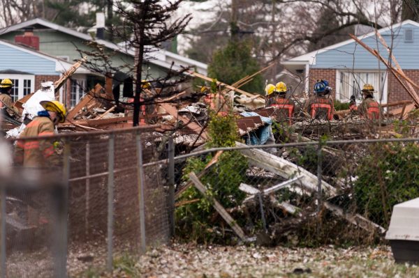 Gas explosion in the Woodmoor area of Baltimore County. (Credit Michael Jordan BPE)