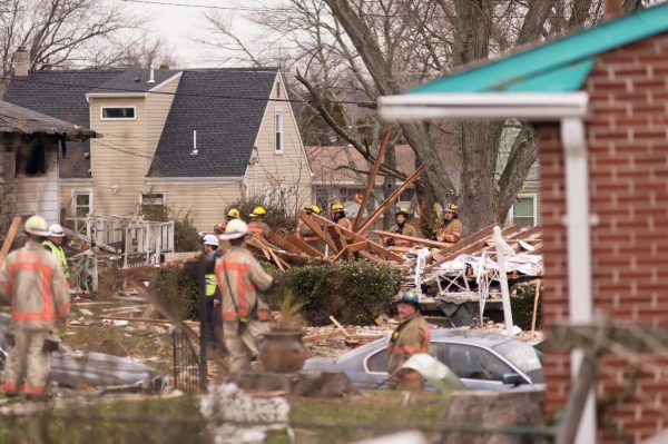 Gas explosion in the Woodmoor area of Baltimore County. (Credit Michael Jordan BPE)