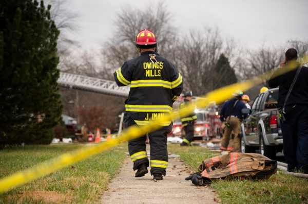 Gas explosion in the Woodmoor area of Baltimore County. (Credit Michael Jordan BPE)