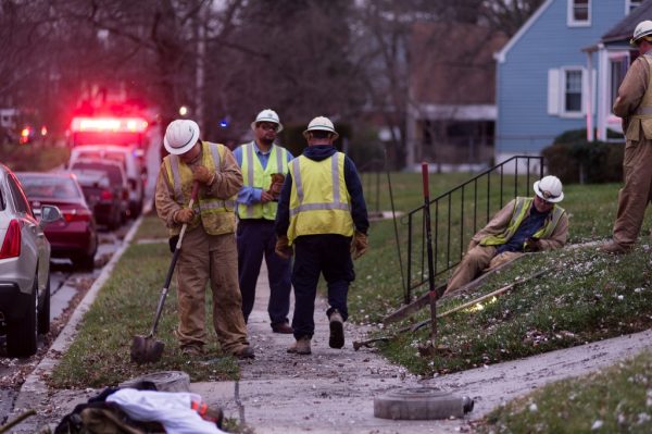 Gas explosion in the Woodmoor area of Baltimore County. (Credit Michael Jordan BPE)