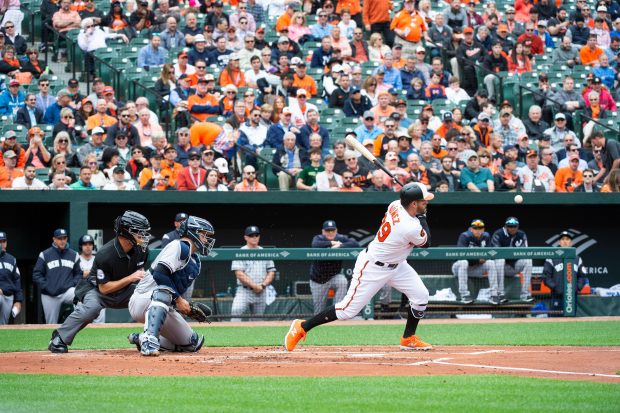 Baltimore Orioles vs New York Yankees at Oriole Park at Camden Yards for 2019 home opener. April 4, 2019. (Credit Michael Jordan/BPE)