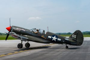 Reading (PA) - Thom Richard pilot and owner of Warbird Adventures TP-40 Warhawk at the Mid-Atlantic Air Museum WWII Weekend. (Michael Jordan/BPE)