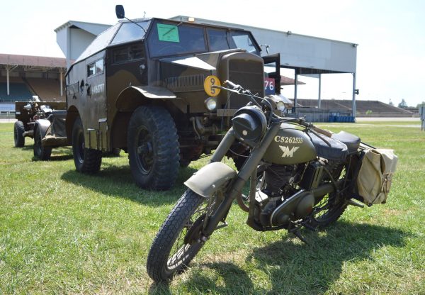 A motorcycle on display at the 2019 Military Vehicle Preservation Association Convention in York, PA. (Anthony C. Hayes)