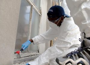 Zahaira Williams working on the Chapel at Morgan State University as part of a National Trust for Historic Preservation’s Hands-On Preservation Experience (HOPE) Crew.