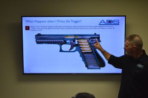 Concealed carry in Maryland: Joe Lynch of Annapolis Defense & Security instructs a class of students seeking to obtain a Maryland Wear and Carry permit. (Anthony C. Hayes)