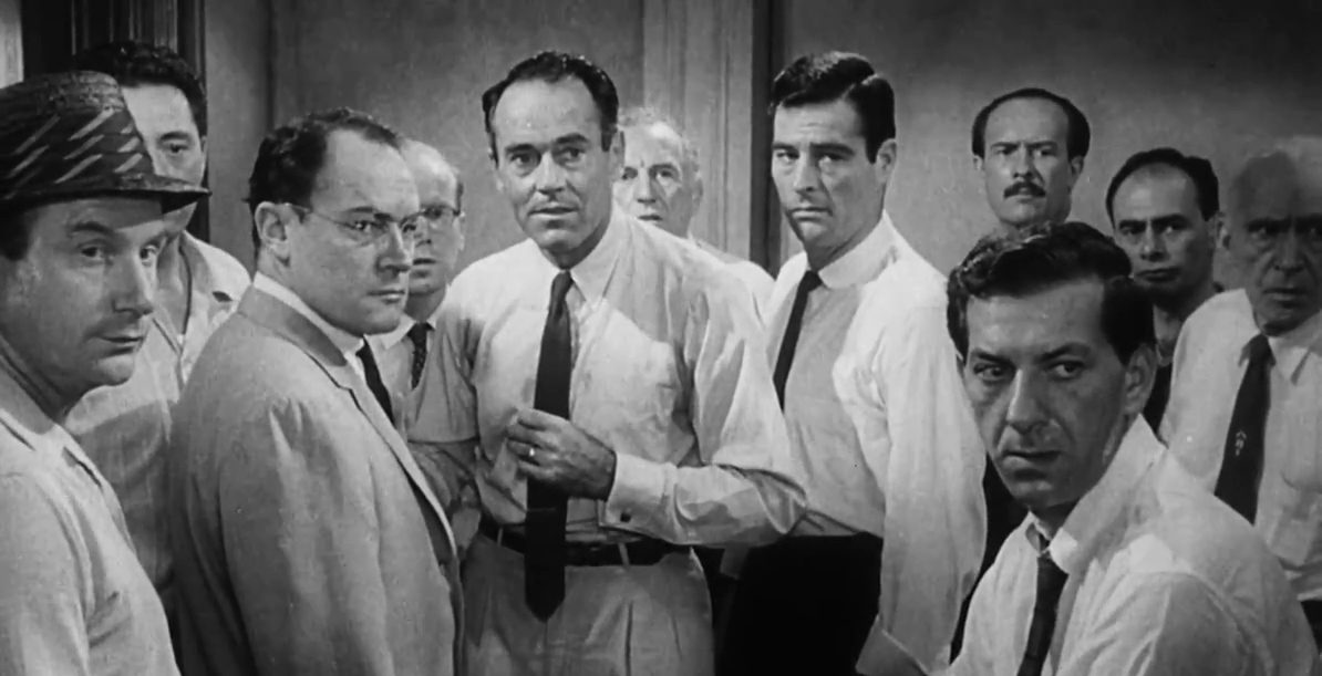 A screenshot from the 1957 movie 12 Angry Men. (Wikimedia Commons)