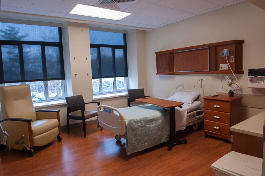 A hospice room at Sinai Hospital in Baltimore, Maryland is operated by Seasons Hospice and Palliative Care of Maryland