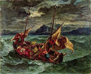  Christ sur la mer de Galilée Delacroix Walters Art Museum Baltimore, Maryland (public domain) Many people expierence a crisis of faith as they wonder why God allows bad things happen in the world.