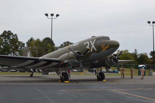 The Commemorative Air Force has returned the C-47 That's All Brother to its exact wartime appearance. 2020 Arsenal of Democracy Flyover credit Anthony C. Hayes 056