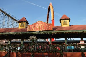 The Holiday Express station at Six Flags Holiday in the Park. (credit Anthony C. Hayes/BPE)