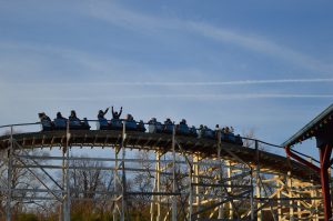 A rollercoaster at Six Flags Holiday in the Park. (credit Anthony C. Hayes/BPE)