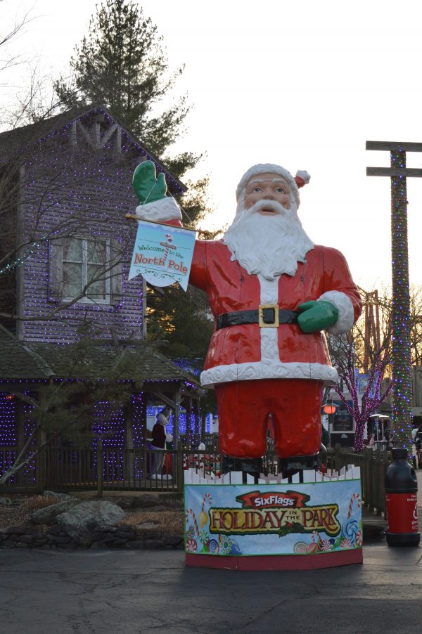 Santa at Six Flags Holiday in the Park. (credit Anthony C. Hayes/BPE)