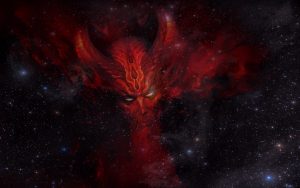 Satan wants to destroy God and rule the universe. (Image by ParallelVision from Pixabay)