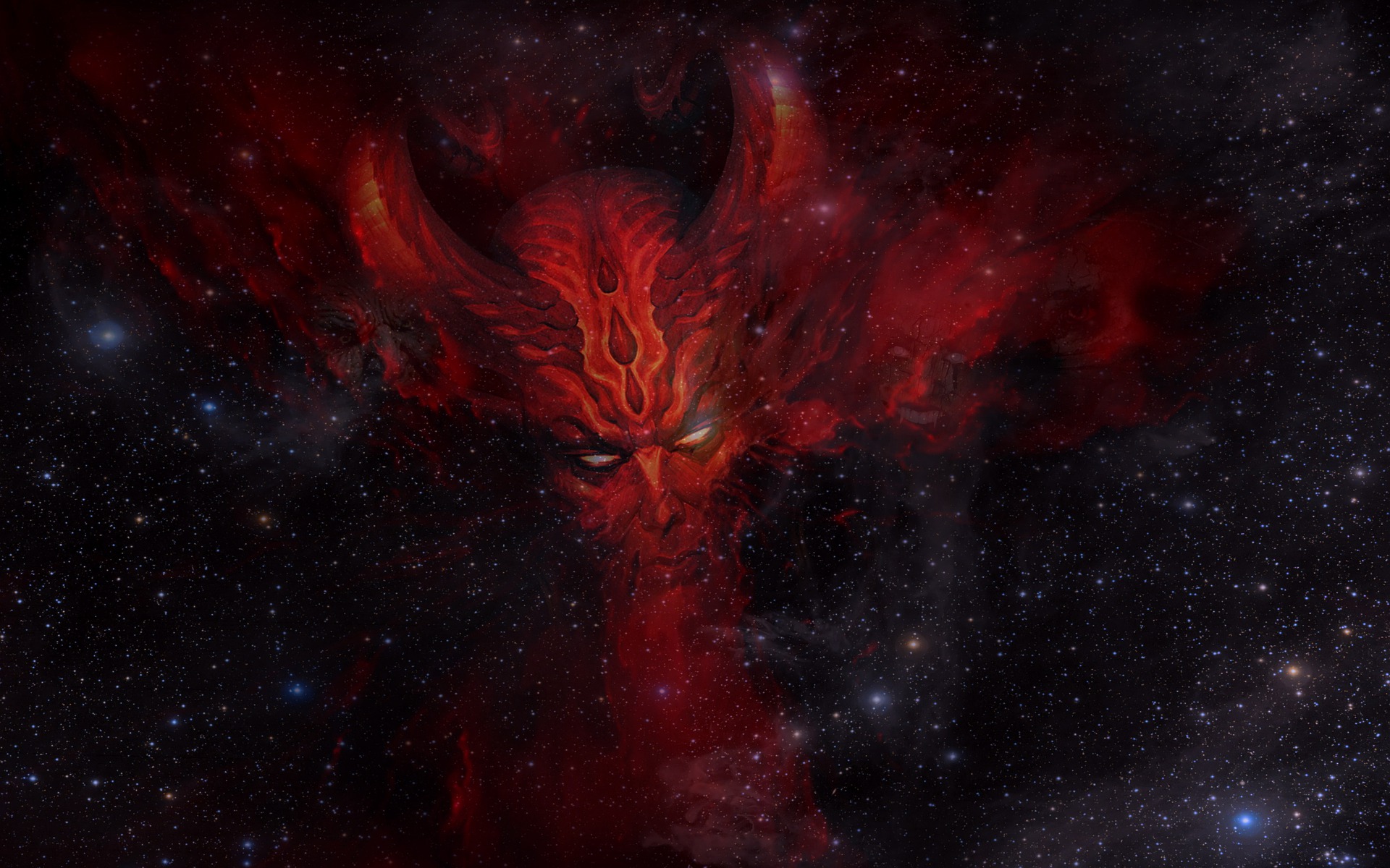 Satan wants to destroy God and rule the universe. (Image by ParallelVision from Pixabay)
