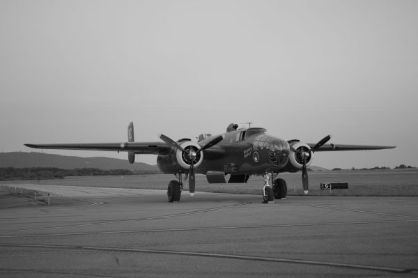 The Yankee Air Museum’s North American B-25 “Mitchell” Rosie’s Reply. Night Engine-Run Photo Shoot: MAAM WWII Weekend 2021 (credit Anthony C. Hayes)