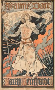 Women Behaving Badly: 400 Years of Power and Protest: Eugène Samuel Grasset. Jeanne d'Arc/ Sarah Bernhardt (Joan of Arc / Sarah Bernhardt).1890. The Baltimore Museum of Art: Gift of Henry E. Treide. BMA 1956.85.18