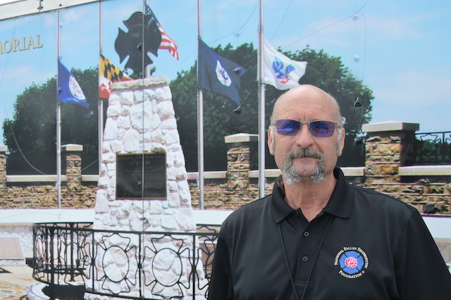 National Fallen Firefighters Foundation Memorial Lap at Dover Motor Speedway, May 1, 2022: Bill Hinton, Program Manager for the National Fallen Firefighters Foundation. (credit Anthony C. Hayes)