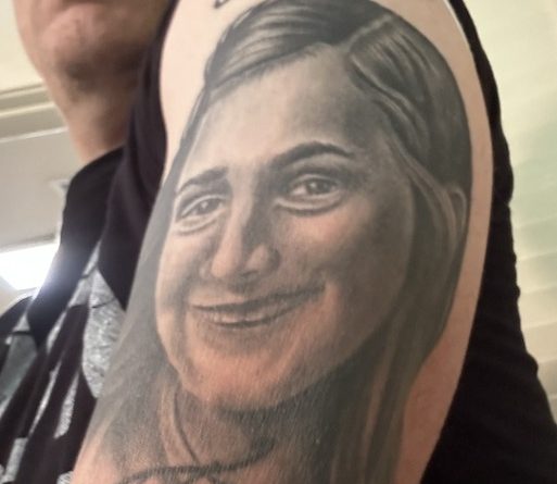 Tattoo photo of Anne Frank