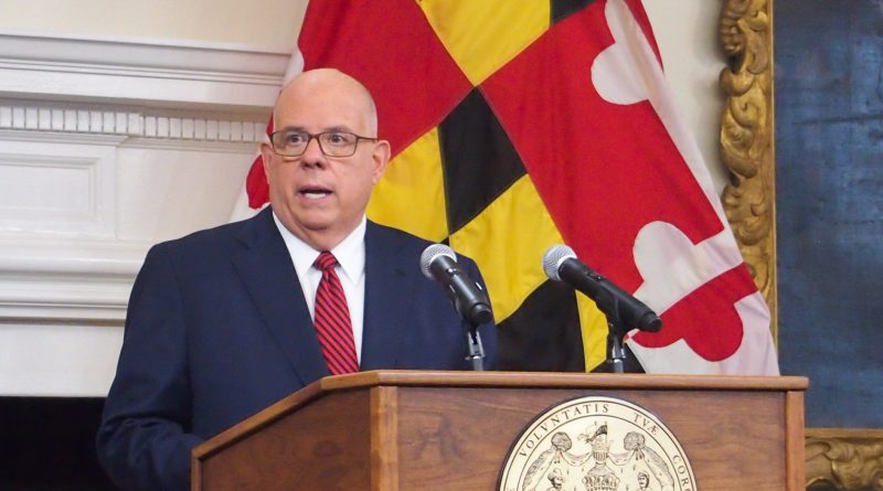 Gov. Hogan addresses Maryland in the governor’s reception room on Sept. 8, 2021. Rachel Logan/Capital News Service