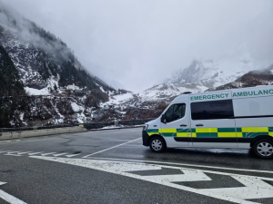 British ambulance Student Umran Ali Javaid in Paris (courtesy)