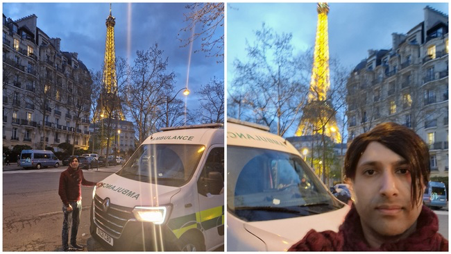 ambulance Student Umran Ali Javaid in Paris (courtesy)