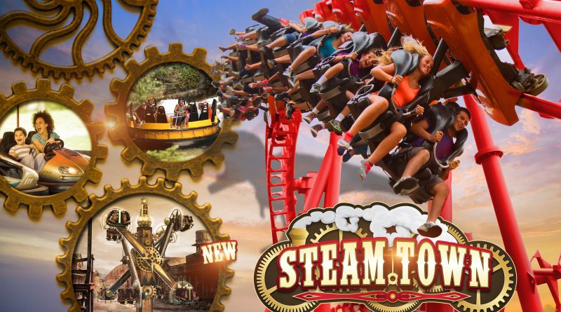 Steamtown Six Flags Steam Town art