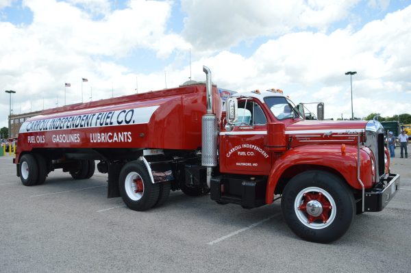 A Carroll Fuel Mack truck with tanker: 2024 American Truck Historical Society National Convention and Truck Show – York, PA. (Credit Anthony C. Hayes)