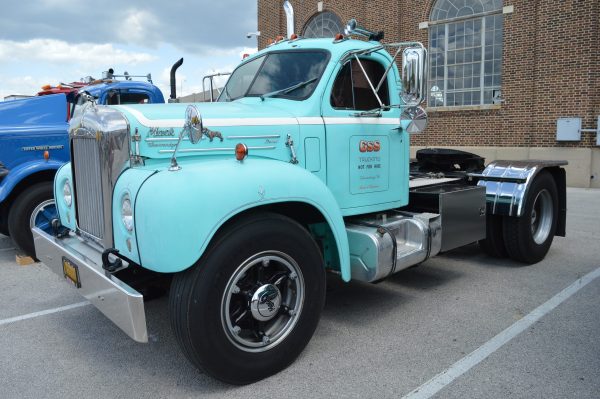 A turquoise Mack truck: 2024 American Truck Historical Society National Convention and Truck Show – York, PA. (Credit Anthony C. Hayes)