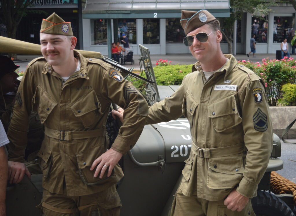 MAAM World War II Weekend 2025: SGT Andrew Hollinger (r) with CPL Martin from the 101st Airborne (reenacted). (credit Anthony C. Hayes)