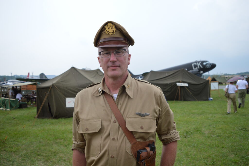 MAAM World War II Weekend: Reenactor Matthew Atwood of the 454th Bomb Group is also a member of the Capital Wing of the Airmen's Preservation Society. (credit Anthony C. Hayes)