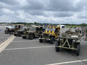 Military vehicles from the World War II American Experience Museum. (courtesy History in Motion)