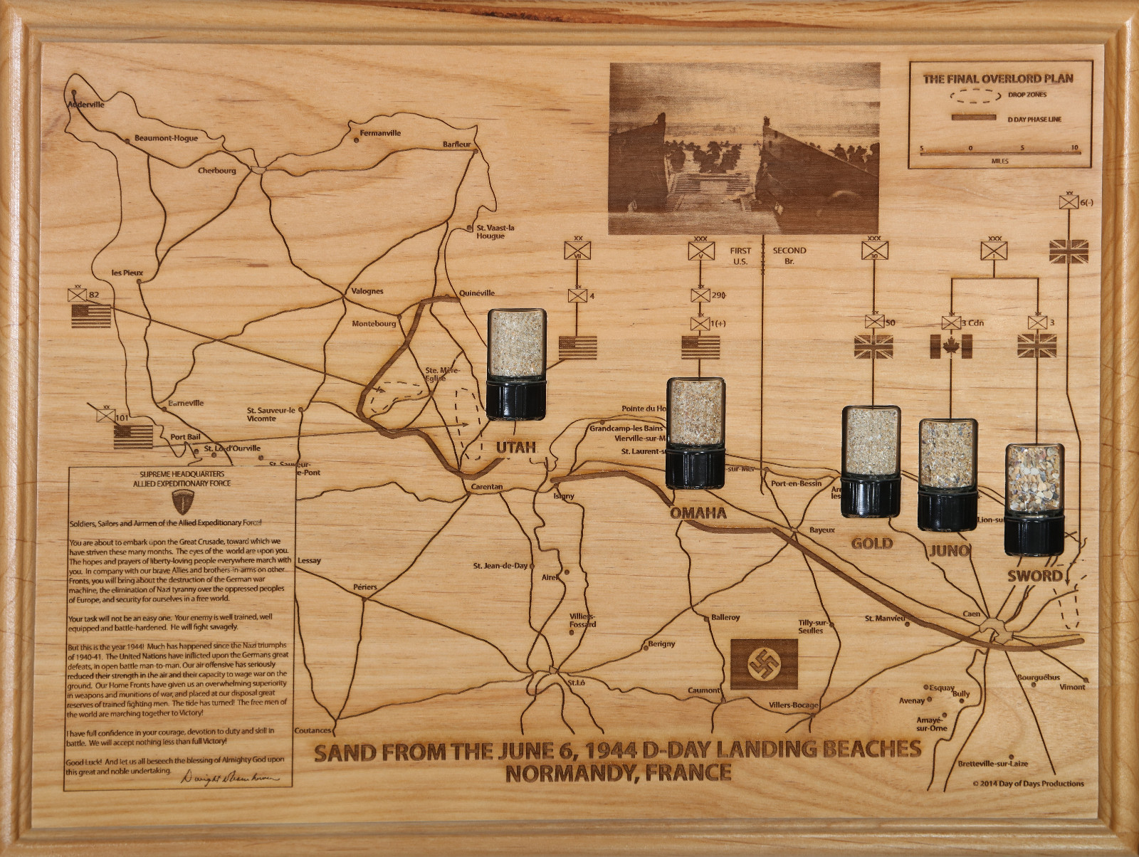 Sand Historian’s Tribute Plaques Pair Battle Maps with Remembrance Bottles