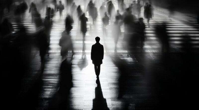 alone in a crowd, shadow: Image by Vilius Kukanauskas from Pixabay