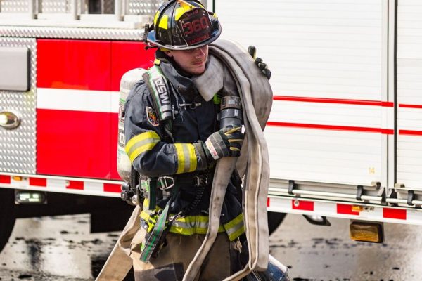 A fire and a possible explosion ripped through an apartment building in the 2400 block of Bytham Court at the Diamond Ridge Luxury Apartment Complex in Windsor Mill, Maryland (Credit Michael Jordan / BPE)