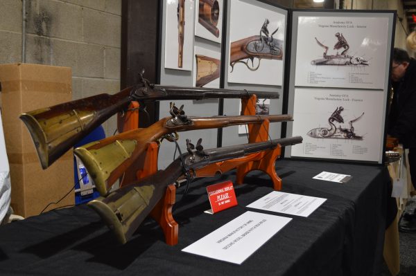 Antique long rifles at the 2018 Baltimore Antique Arms Show. (Anthony C. Hayes)