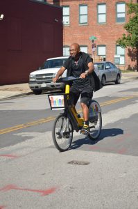 “The ride is great,” exclaimed Army veteran, Onzea Robinson. (Anthony C. Hayes)