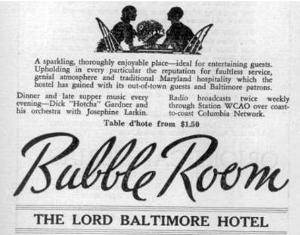 Ad for the Bubble Room