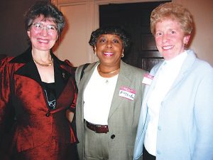 From left, former Business Monthly Publisher Carole Pickett Ross, Columbia Association President Maggie Brown, who died in 2010, and former Business Monthly Editor-in-Chief Judy Tripp, who died in September.
