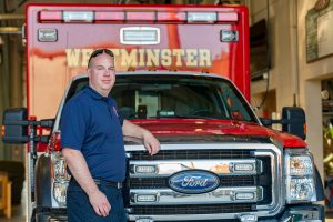 June 12, 2018, Westminster, MD - Max Nickey, President of the newly formed Carroll County Professional Fire Fighters and Paramedics IAFF Local. (BPE Staff)