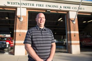 June 12, 2018, Westminster, MD - Max Nickey, President of the newly formed Carroll County Professional Fire Fighters and Paramedics IAFF Local. (Mike Jordan/BPE Staff Photographer)