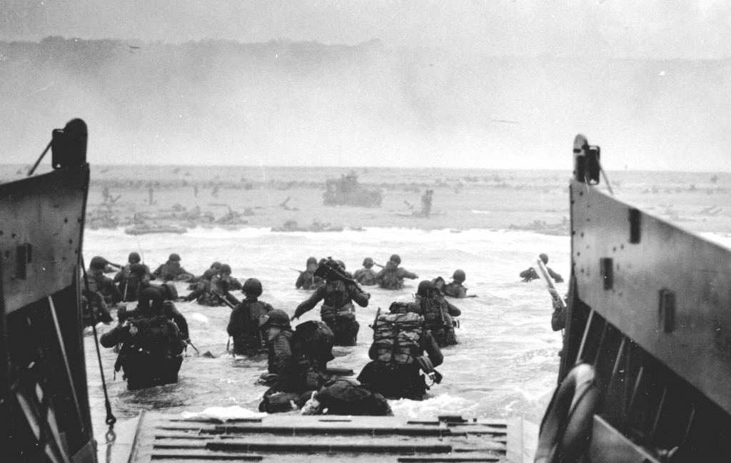 D-Day, Normandy, Omaha Beach: Into The Jaws of Death - June 6, 1944 (credit Coast Guard Chief Photographer's Mate Robert F. Sargent)