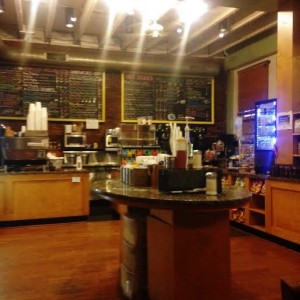 Daily Grind's inviting, spacious ordering area and large menu (Lauren Molander)