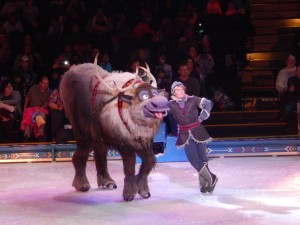 Kristoff and his reindeer Sven were awesome in Frozen on Ice. (Jon Gallo)